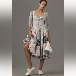 Anthropologie The Jenna Drop-Waist Midi
Dress by Pilcro Sz 6